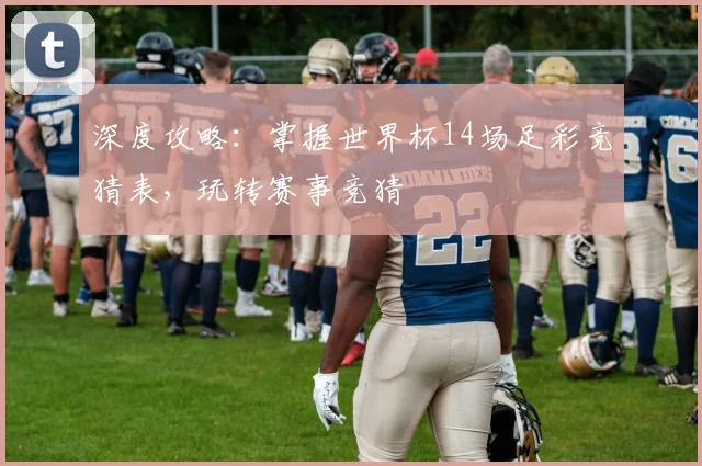 深度攻略:掌握世界杯14场足彩竞猜表,玩转赛事竞猜